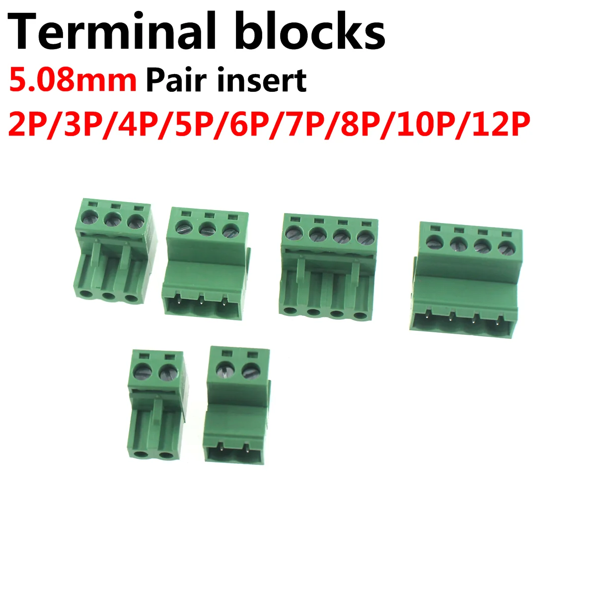 

5Set 15EDGKP 5308 15EDG 15EDGK PCB 2PIN/3/4/5/6/7/8/9/10PIN Connector Plug-In Male Female Pluggable Terminal Block