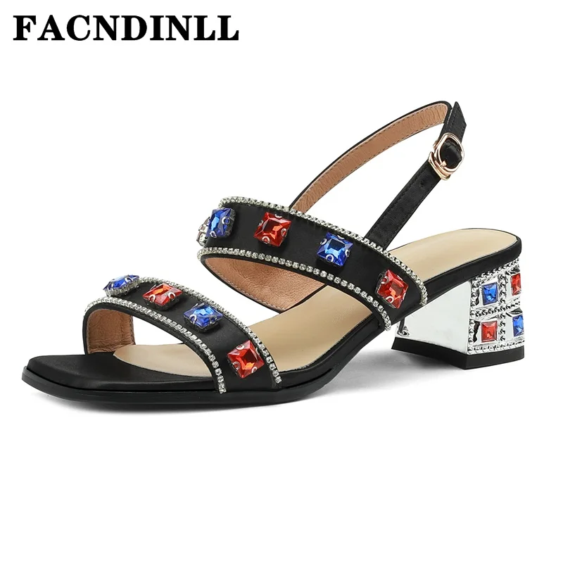 

Женские босоножки на высоком каблуке, черные или зеленые повседневные босоножки с пряжкой в китайском стиле, лето 2022