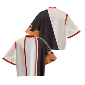 Genshin Impact Kaedehara Kazuha Shirt Cloak Kimono Cardigan Robe Cospaly Costume Print Casual Coat