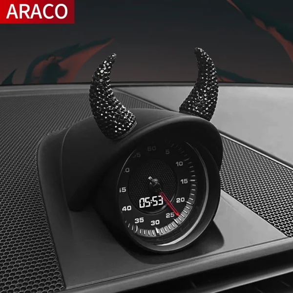 Автомобильные 3D дьявольные рожки милые блестящие алмазные декоративные