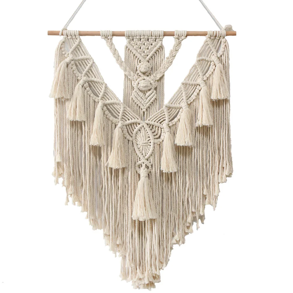 

Woven Tapestry Woven Rugs Mini Wall Tassel Tapestry Wall Decoration Curtains Fringe Garland Banner Cotton Macrame Wall Hanging
