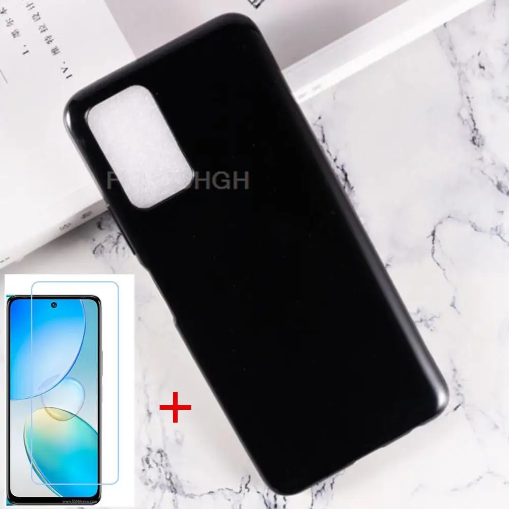 Anti-knock Soft TPU Phone Case For Infinix Note 8 X692 Note8 Note8i 8i X683 Silicone Caso Cover Bumper Tempered Glass