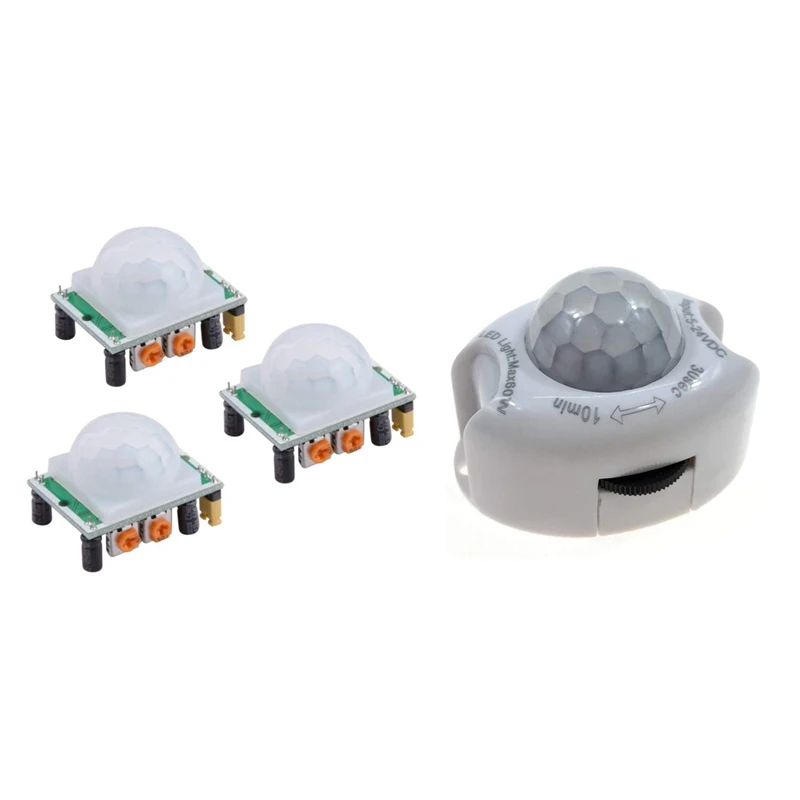 

HOT 3Pcs For HC-SR501 Adjust IR Pyroelectric Infrared PIR Motion Sensor With DC5-24V Auto On Off Timer Switch