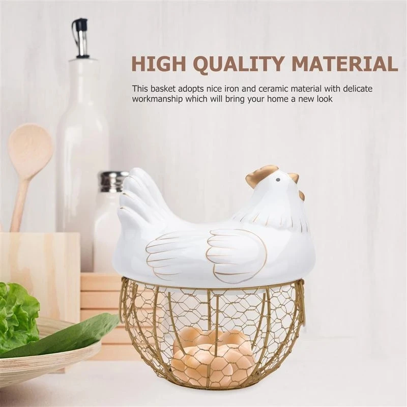 Керамическая железная корзина для куриных яиц держатель закусок фруктов всякая