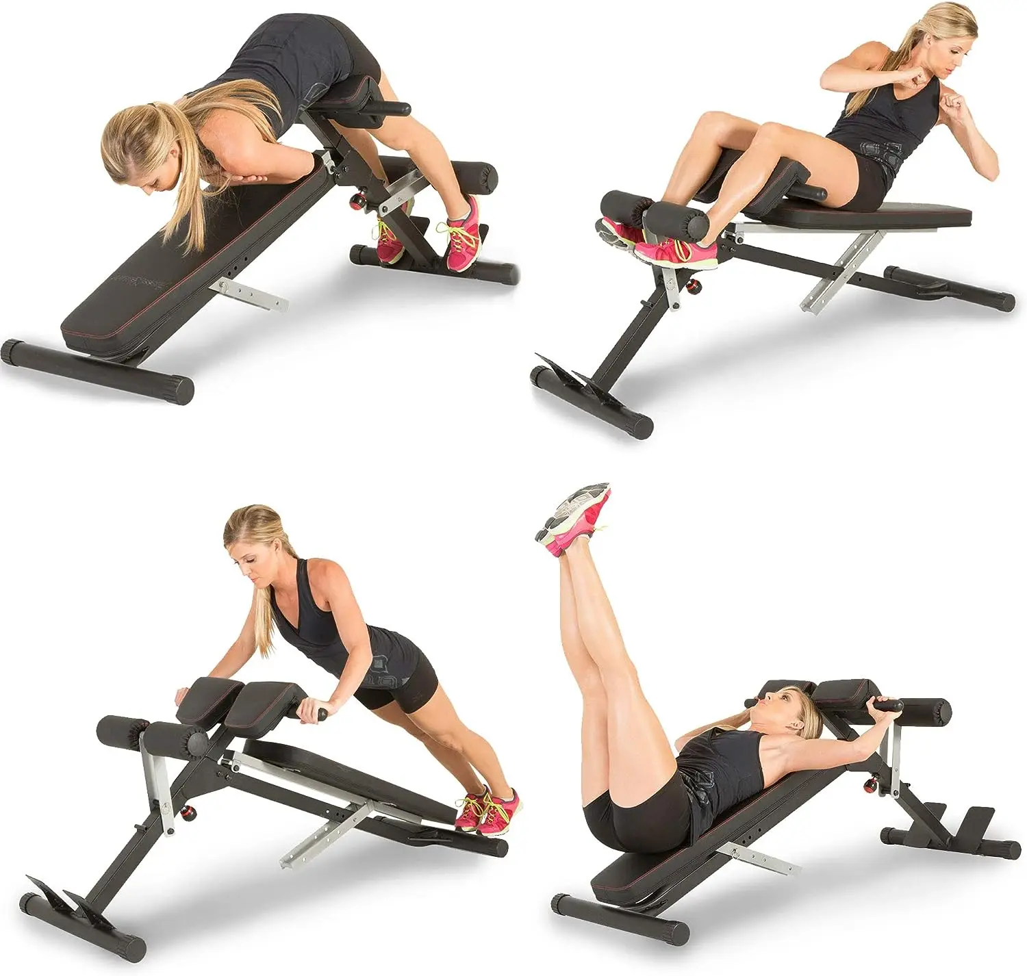 

Light Commercial Multi-Workout Abdominal/ Back Extension Bench, Black