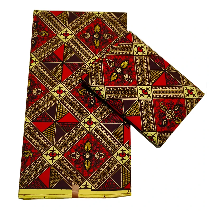 

100% Cotton Dutch Batik Fabric For Dress Sewing Real High Quality Pagne African Wax Ankara Printed Fabric 6 Yards TN0913