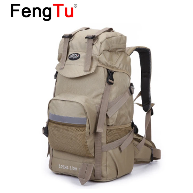 

FengTu Camping Backpack Men's Bag Traveling Hiking Climbing Rucksack Trekking Backpaks Outdoor Large Capacity Daypack