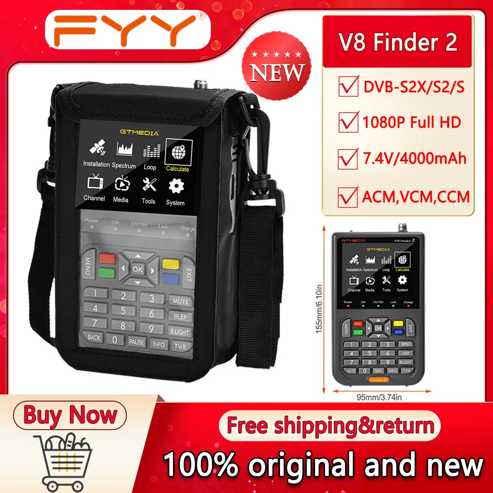 

Новый цифровой спутниковый искатель GTMEDIA V8 Finder 2 SatFinder DVB-S/S2/S2X H.264 1080P HD приемник ТВ сигнала спутниковый декодер