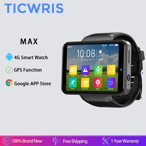 ticwris max 4g smart watch 3gb 32gb face id camera 2880mah gps wifi waterproof bluetooth android smartwatch phone for men women free global shipping