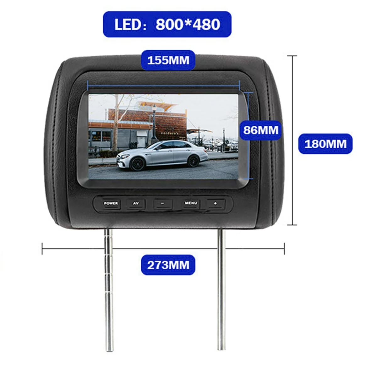 Монитор на подголовник автомобиля универсальный 7-дюймовый TFT светодиодный экран