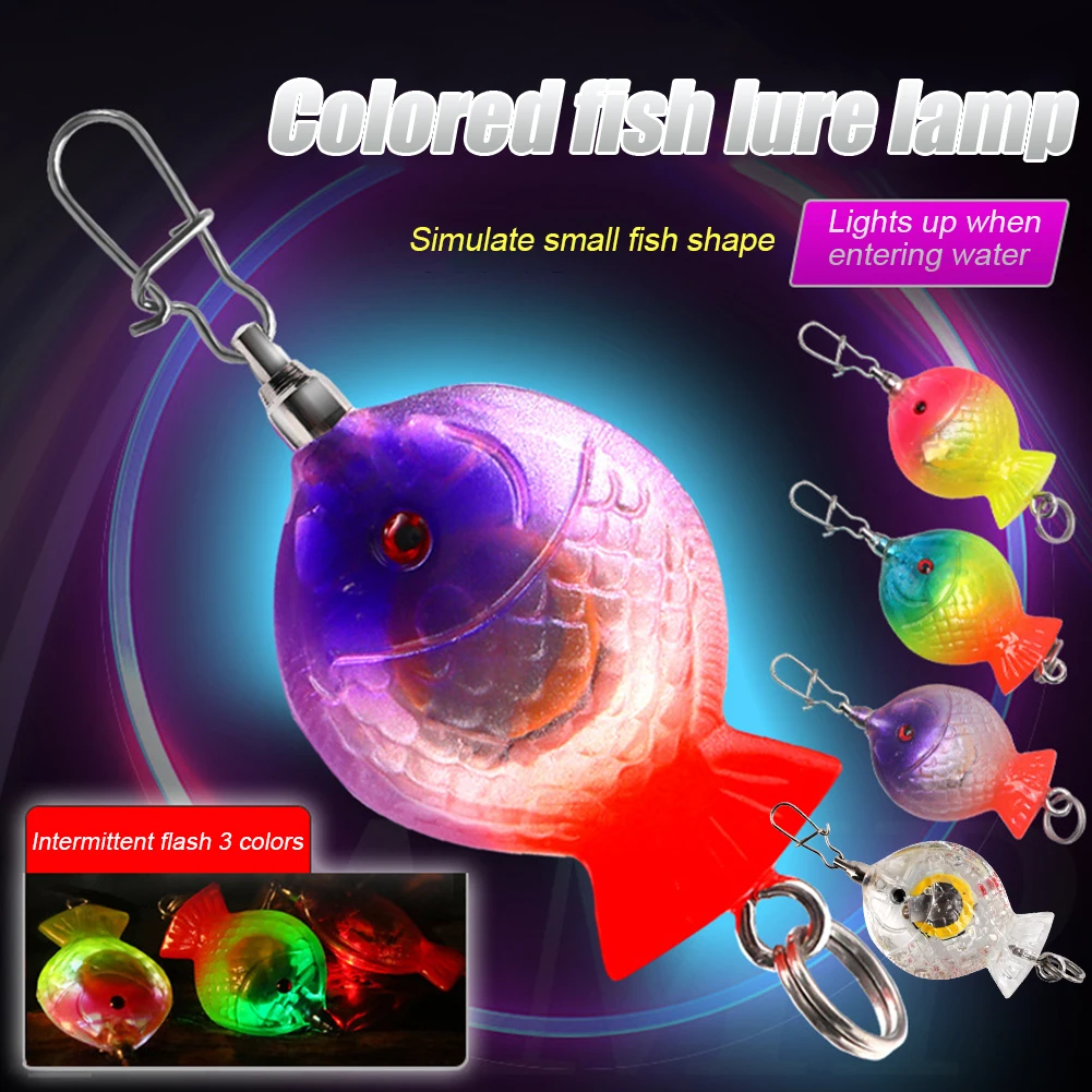 

LED Fishing Lure Waterproof Underwater Lure Lamp High Brightness Colorful Flashing Deep Sea Attraction Fish Lamp Fishing Tackle