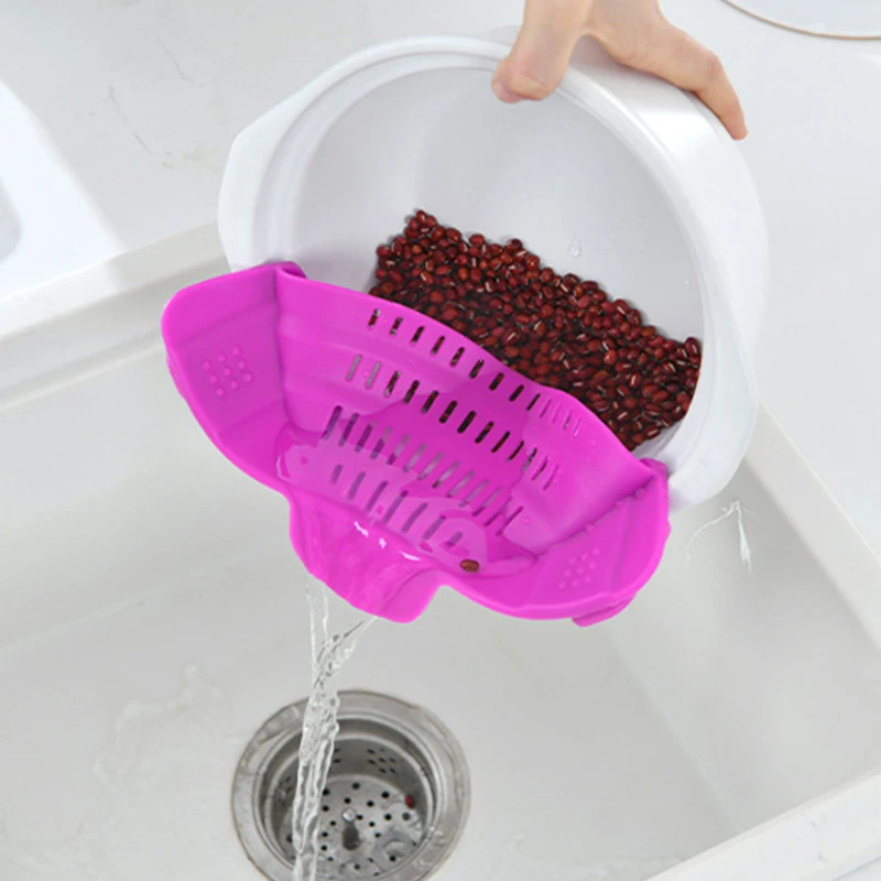 Кухонный дуршлаг 2 шт. силиконовый с зажимом стеллаж для слива пасты |