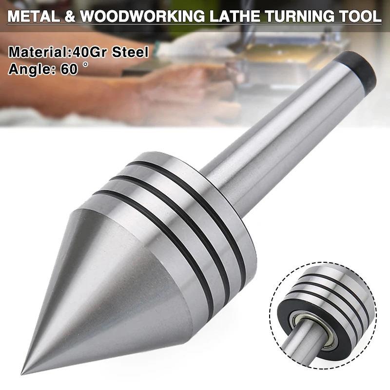 

1Pcs High Quality MT2 Heavy Duty Live Lathe Bearing Tailstock Center For Metal & Wood Turning Tool Bearing Tailstock Centers