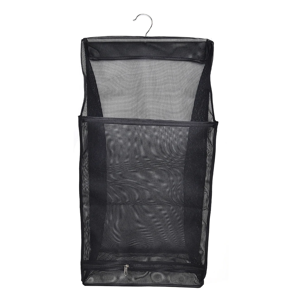 

Portable Mesh Storage Bag Laundry Hamper Foldable Hanging Clothes Storage Pocket Space Saver Storage Bag Clothes Organizer