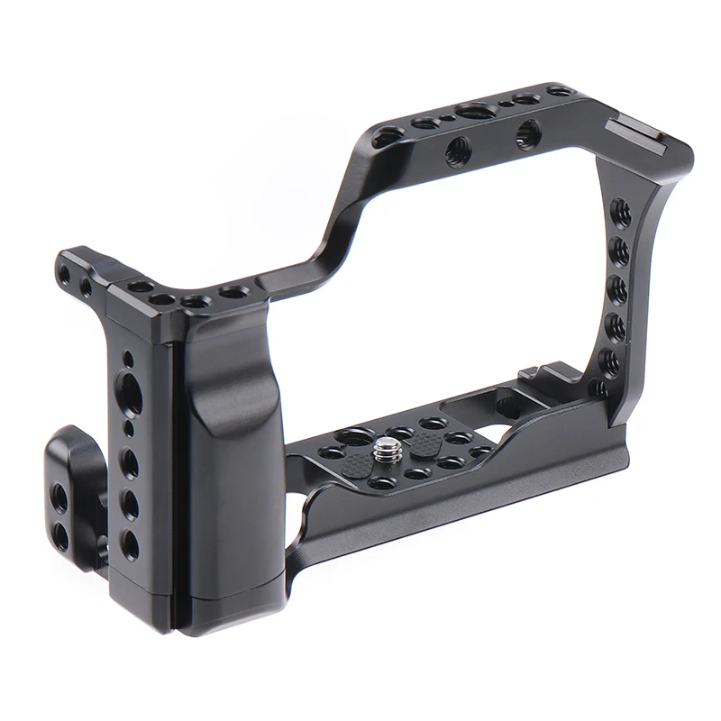 

Top Camera Cage Aluminum Alloy Video Cage for Canon M5 M50 M50II Mirrorless Camera Cold Shoe Mount 1/4 Inch 3/8 Inch Screw Holes