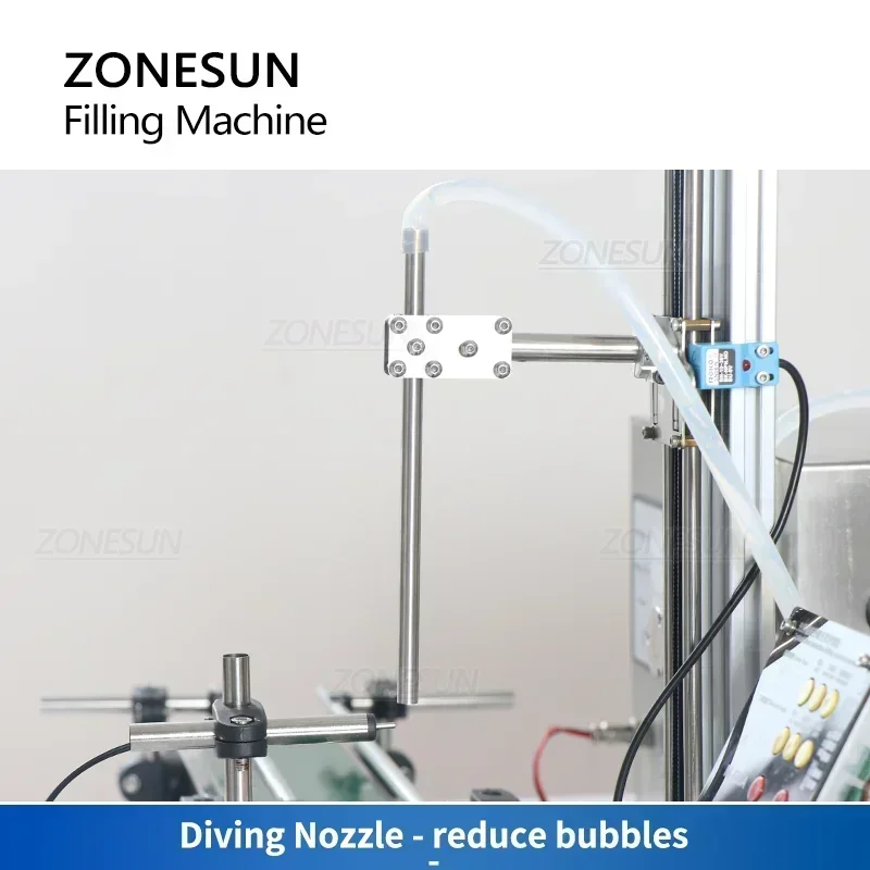 Фото ZONESUN ZS-DTMP1D линия машины для розлива жидкостей, небольшой автоматический магнитный насос, одна насадка для дайвинга, бутылка для косметики для напитков №3