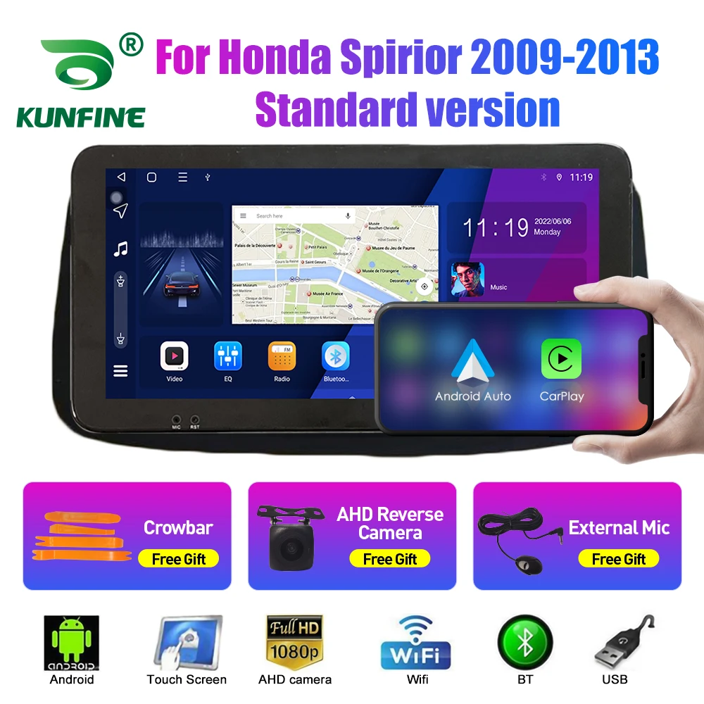 

Автомобильный радиоприемник 10,33 дюйма для Honda Spirior 2009-2013 2Din Android Восьмиядерный автомобильный стерео DVD GPS навигатор плеер QLED экран Carplay