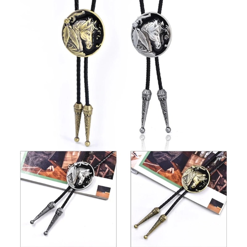 

Vintage Style Cowboy Bolo Tie for Halloween Carnivals Party Man Teens Shirt Sweater Costume Accessories Gentleman Tie Dropship