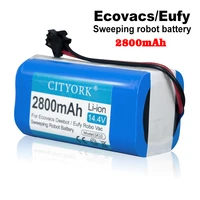 cityork 2800mah 14 4v li ion battery for ecovacs deebot n79 n79s dn622 dh56 ds37 eufy robovac 11 11s 12 35c x500