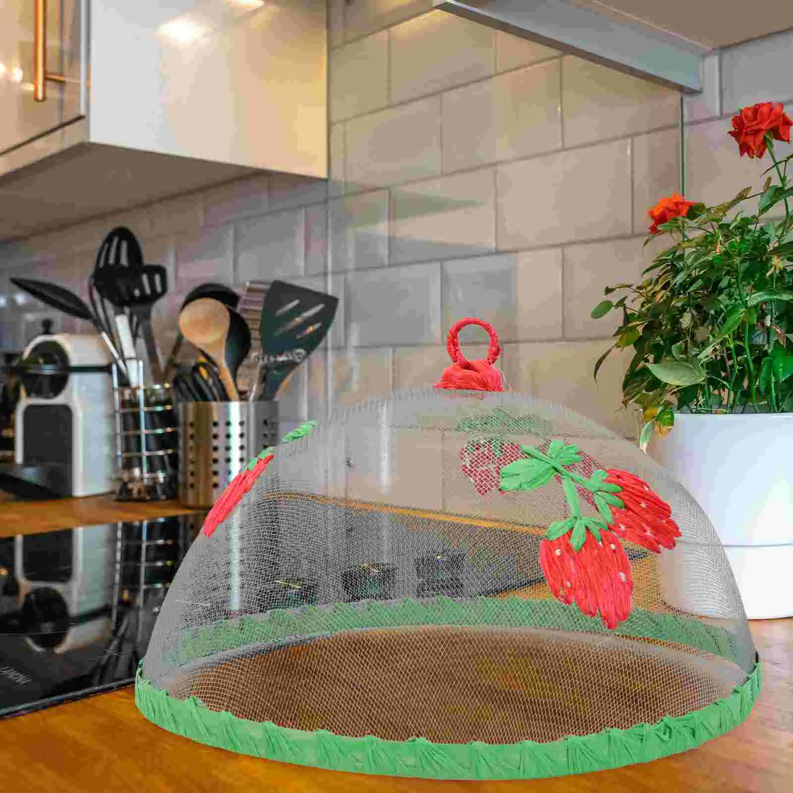 

Food Dust Cover Stainless Steel Tent Restaurant Supplies Round Dish Protector Insect-proof Protective