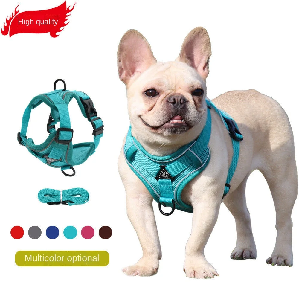 

Four Seasons Reflective Breakaway Nylon Puppy Harness Dog Traction Rope Adjustable Outdoors Pet Accessories Chihuahua Accesorios
