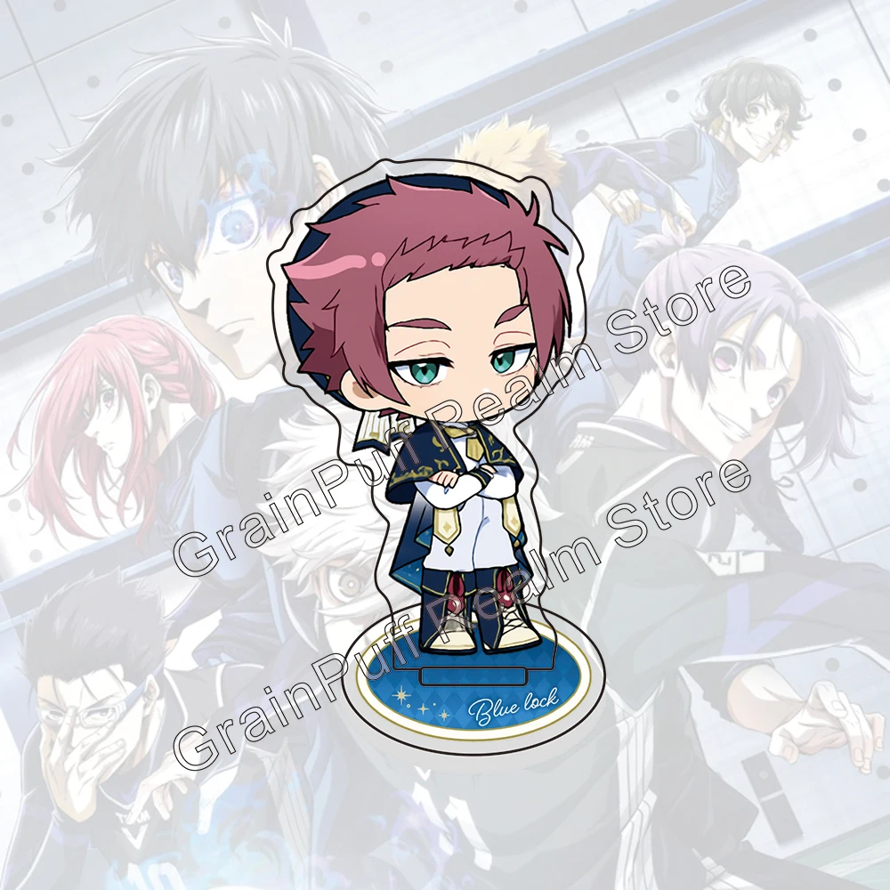 Фото Акриловая фигурка Blue Lock Standee Chibi Q Version Opera Theme Isagi Bachira Nagi Rin, двусторонняя фигурка, все персонажи, декор для стола, подарок №4