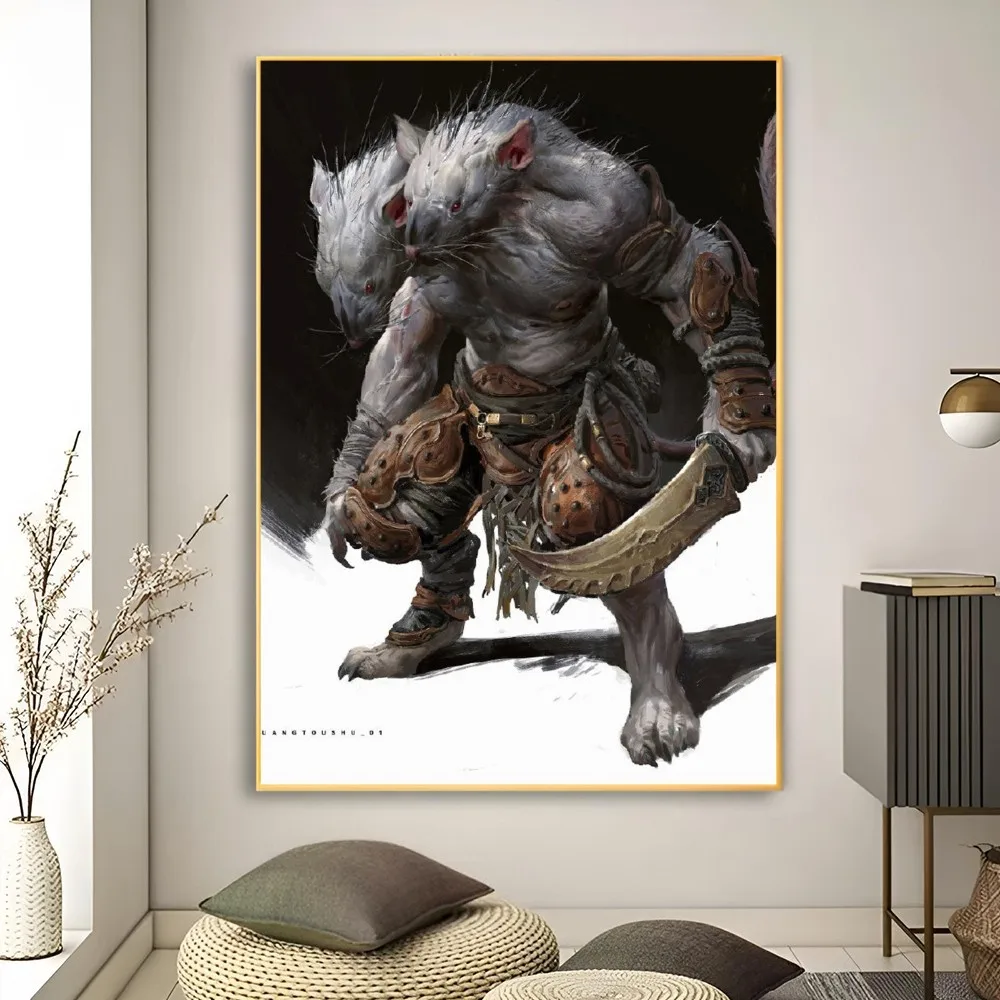 B-BlackMyth WuKong постер с изображением монстра плакаты Наклейки для оформления игровой