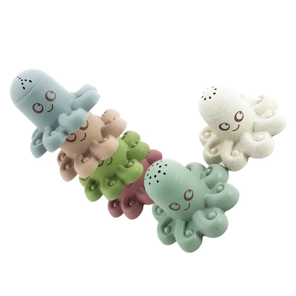 

6 шт., детская пластиковая игрушка «Осьминог»