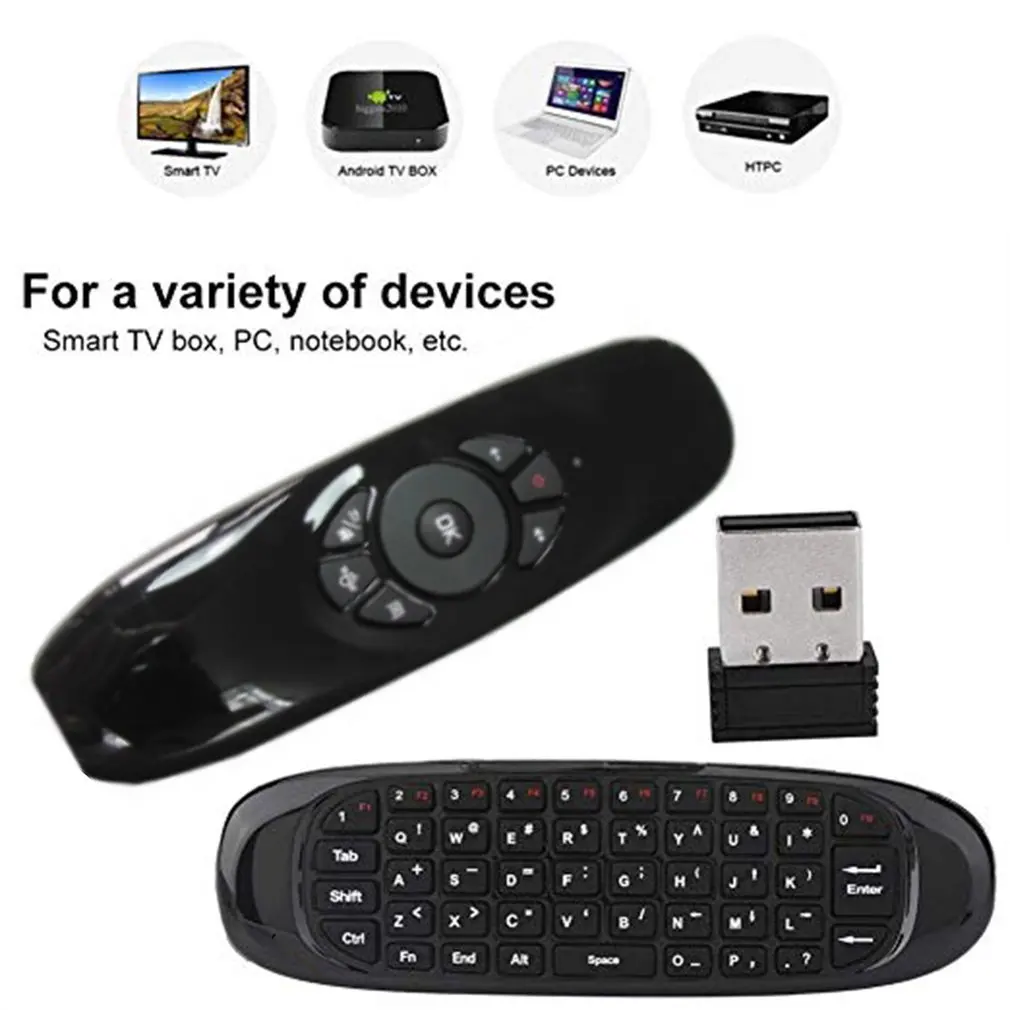 Mini Air Mouse C120 Fly беспроводная клавиатура airmouse для Android TV Box/PC/TV Smart Portable |