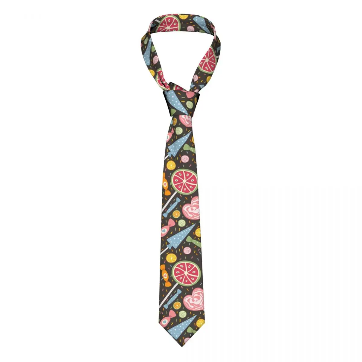 

Candy Sweets Tie Yummy Cute Print Polyester Silk Pattern Neck Ties Gift Formal For Men Blouse Cravat