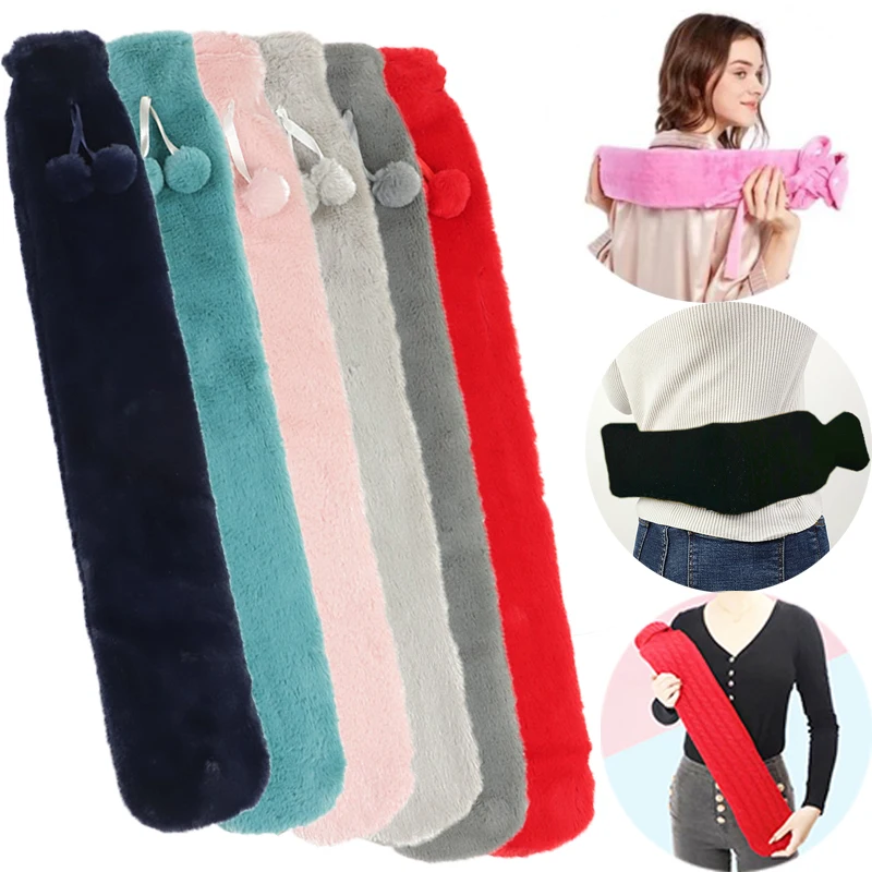 

2L Cute Hot Water Bottle Portable Warm Belly Treasure Belt Protective Cover Hand Warmers Long Explosion-proof Hot Water Bottle