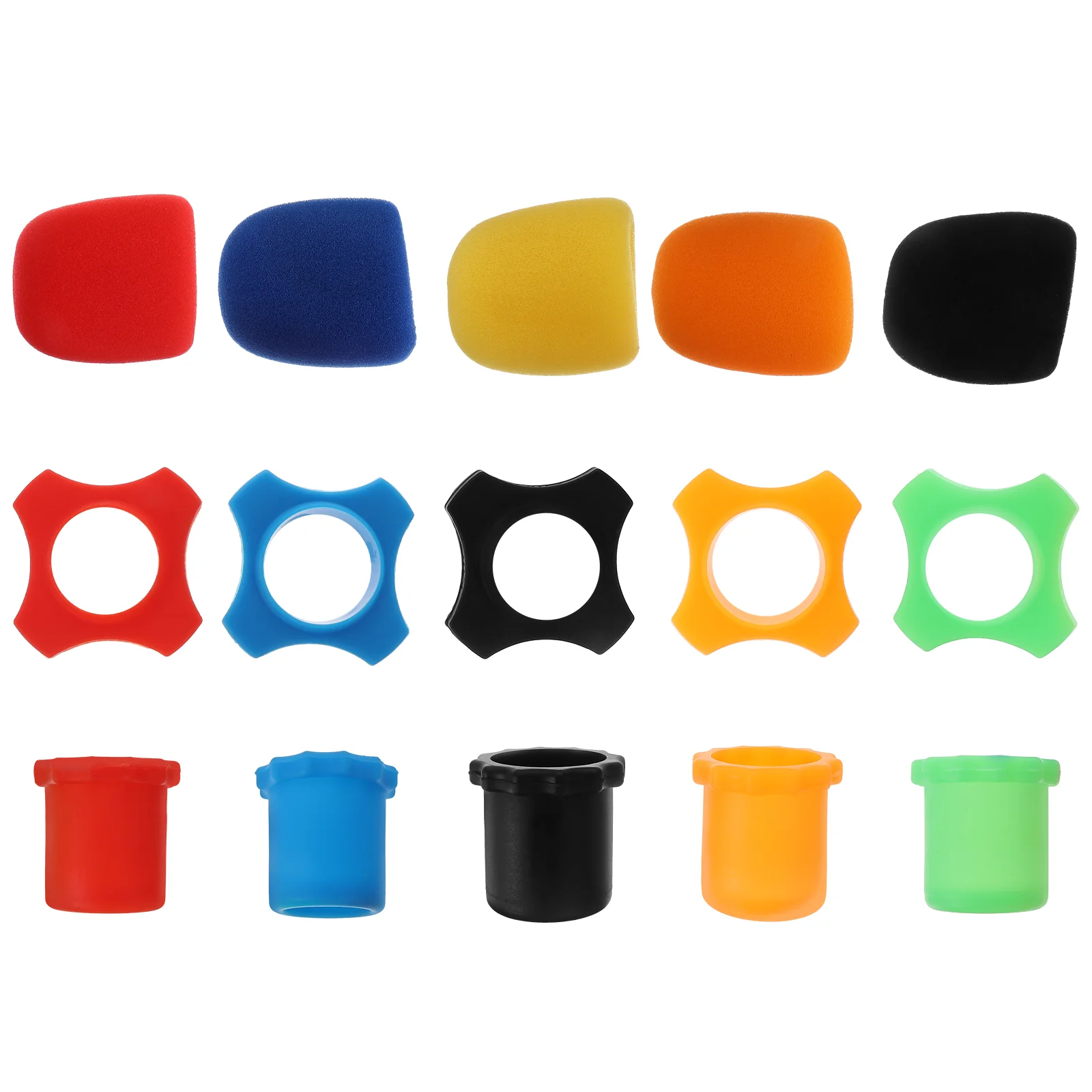

15pcs Anti-Rolling Microphone Protection Ring Bottom Sleeve Windscreen