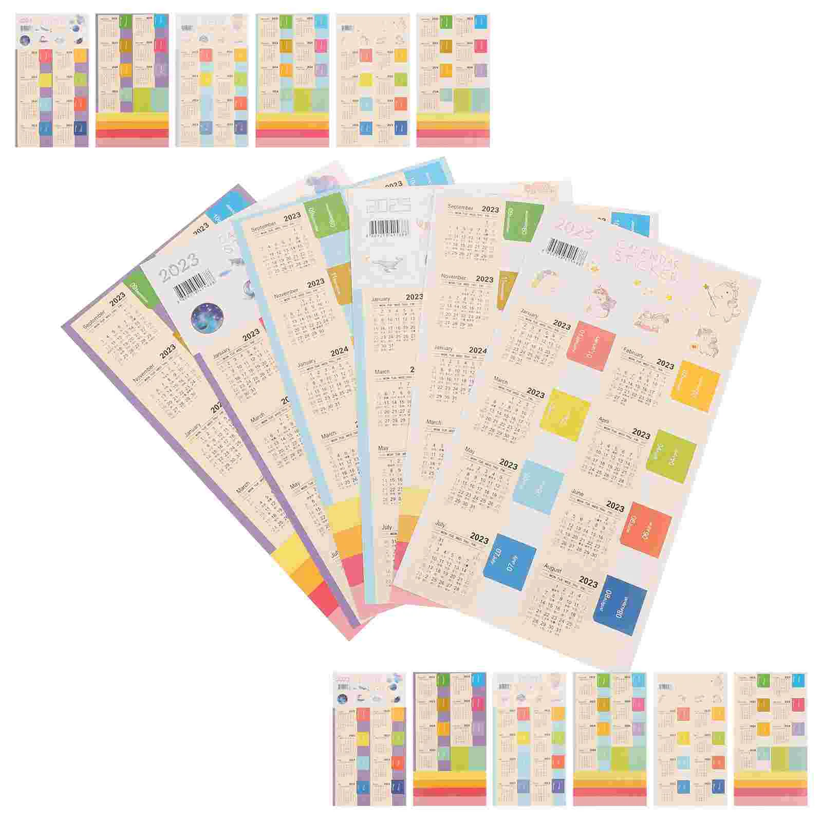 

9 Packs Divider Calendar Index Stickers Dating Book Tabs Yearly Planner 2023 Adhesive Paper Accessories