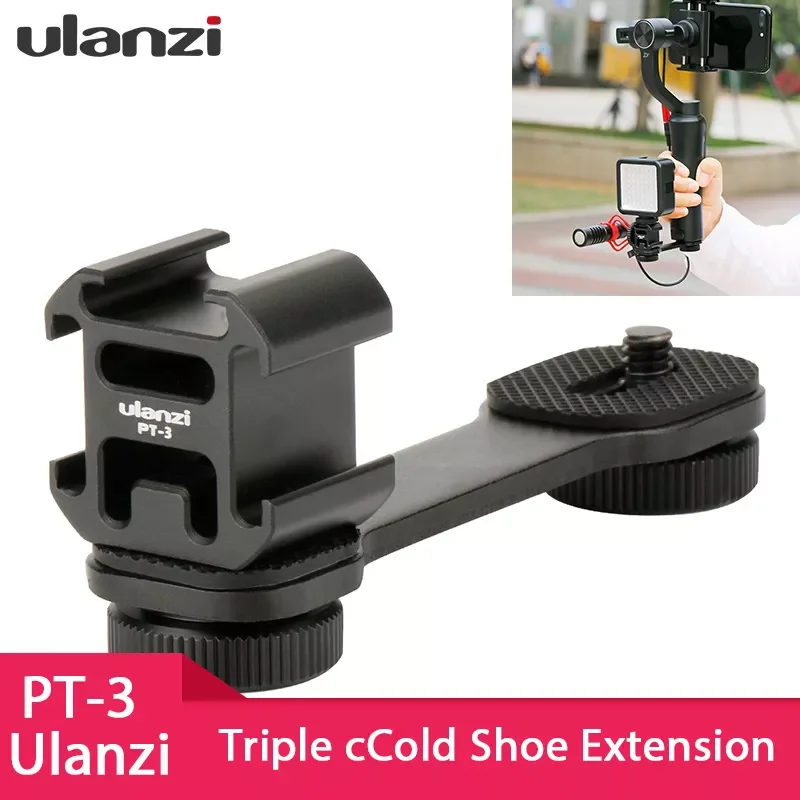 

Удлинитель для микрофона Ulanzi PT-3 Triple Крепление-адаптер для горячего башмака для Zhiyun Smooth 4 DJI Osmo Pocket Gimbal Accessories