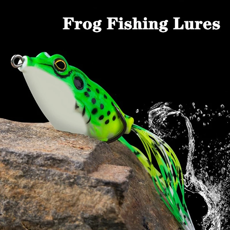 

Fishing Lure 3.7cm/6.2g 4.2cm/7.5g Double Hooks 2 Models Artificial Bait Ray Frog Topwater Fishing Frog Bait Tackle Accessorie