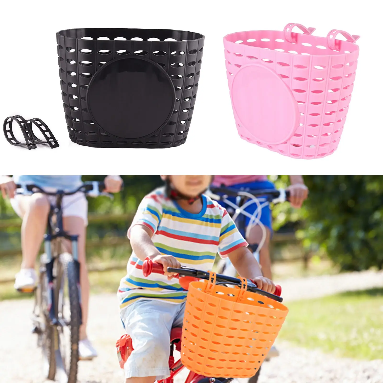 

1pc Bicycle Basket Hot Sale 20x14.7x12.2cm Plastic Basket Removebale Mount Carrying Storage Replacement Bike Part Accessories