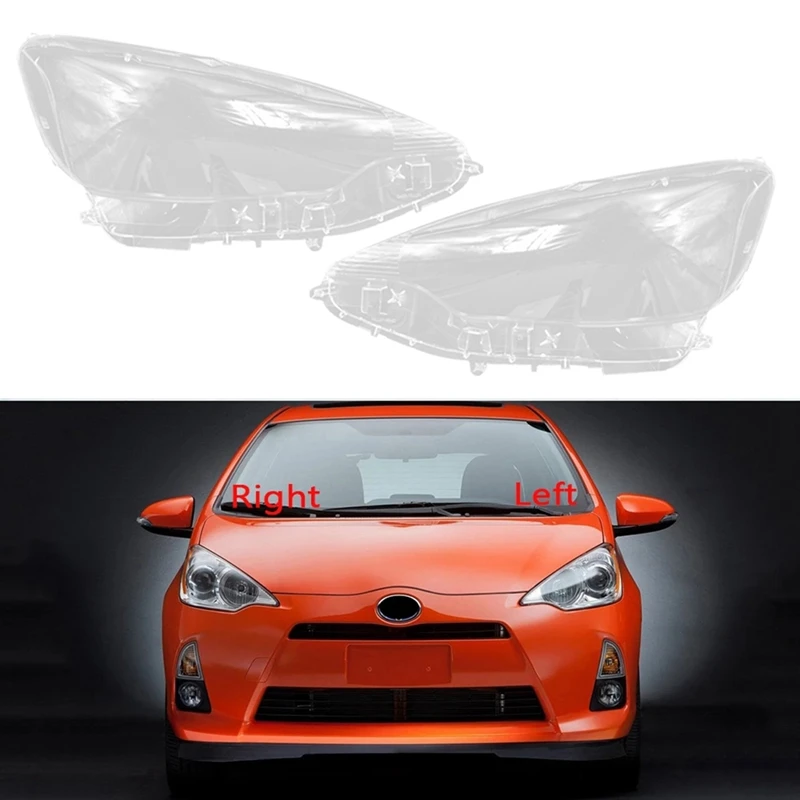 Car Headlight Shell Lamp Shade Transparent Lens Cover Headlight Cover For Toyota Prius C 2012 2013 2014