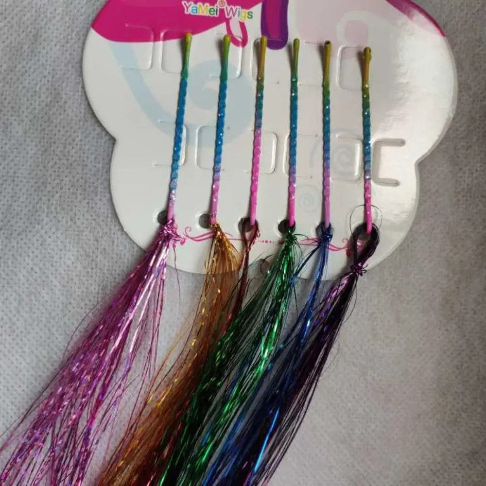 Длинные синтетические натуральные волосы для наращивания блестящий шелковый