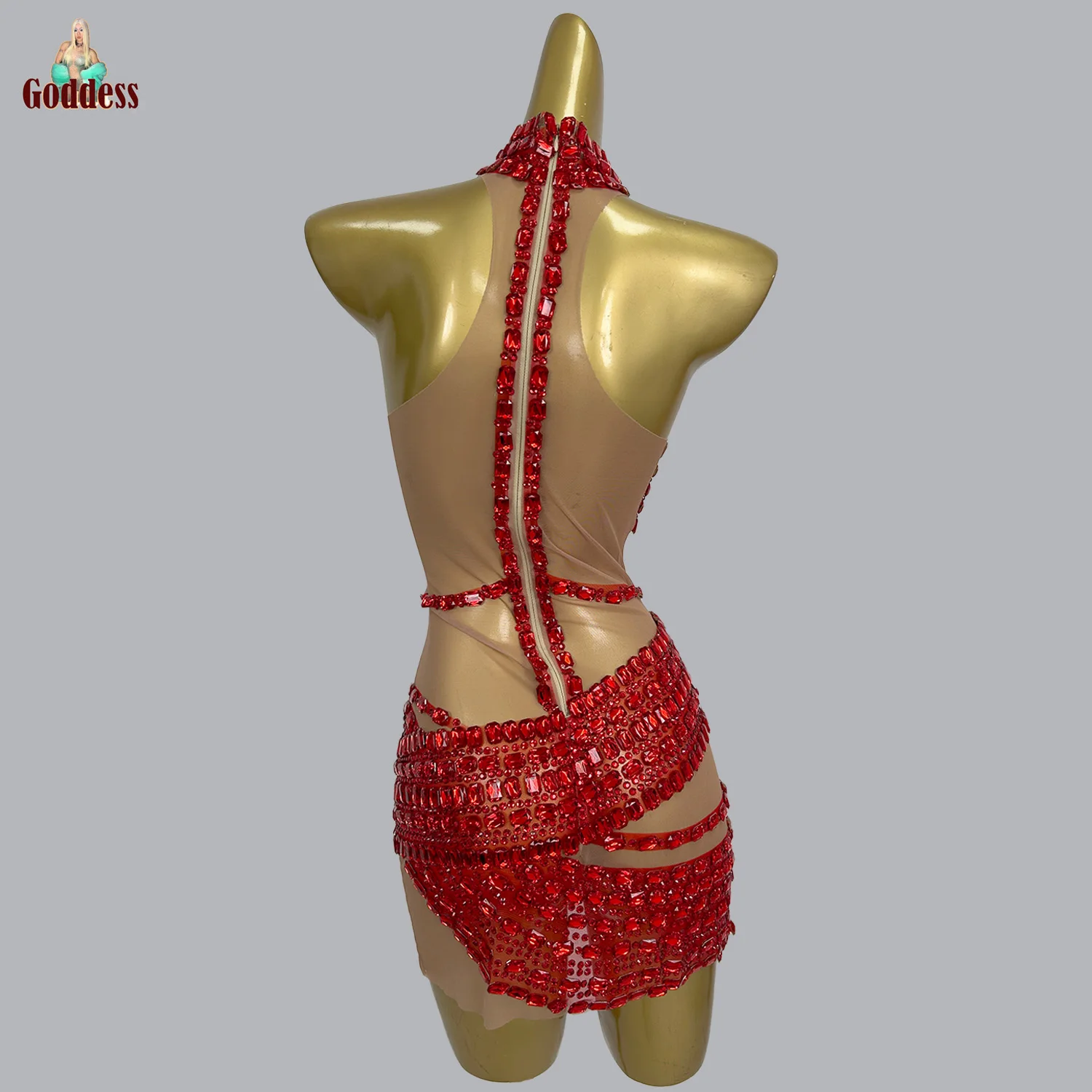 Блестящие стразы сексуальное прозрачное сетчатое мини-платье клубная горячая