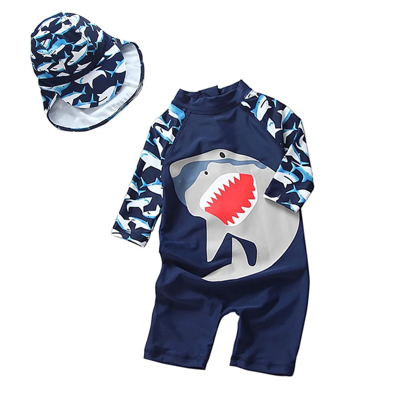 

Flamingo Rabbit Swimwear with Hat Bathing Surfing Cartoon Shark Swimsuit Boys Girls Kids UV UPF50+ Pink Suits for Little Girl 2T