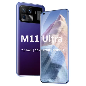2022 m11 ultra smart phone global version 7 3 inch 16g 512gb 6800mah celular 48mp camera 5g android phone unlocked mobile phones free global shipping