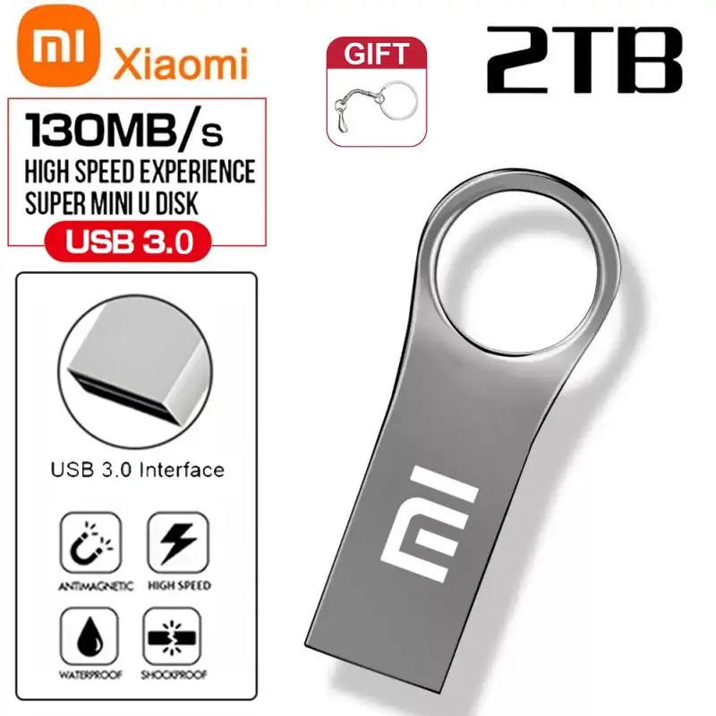 Xiaomi MIJIA Pen Drive 2 ТБ USB 3.2 Flash Металлический накопитель 1 Большая емкость