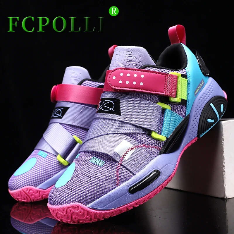 

2022 New Male Basketball Sneakers Black Outdoor Training Shoes Women Non-Slip Basketball Boots Couples Breathable Male Sneakers