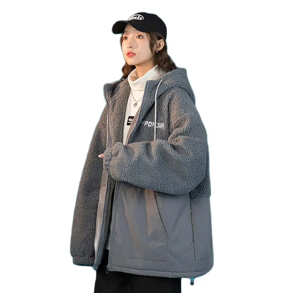 

Новинка, модные толстовки для мужчин и женщин, куртка с капюшоном из флисовой ткани оверсайз, уличная одежда, свободное мешковатое теплое па...