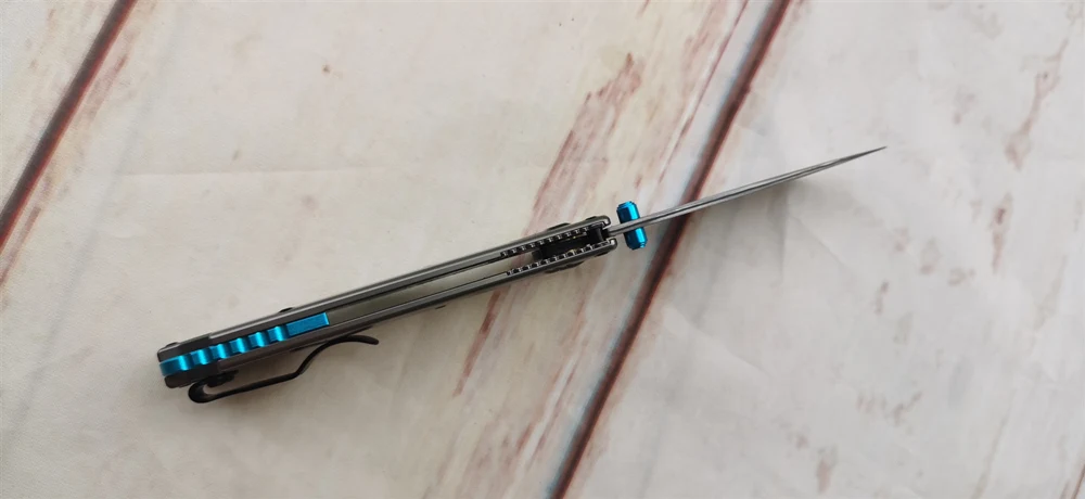 Складной карманный нож JUFULE Vg10 дамасское лезвие 535 535TI титан/углеродное волокно -