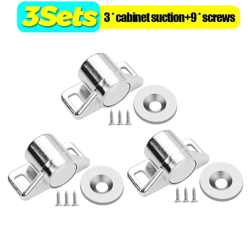 

Магнитные дверные защелки из сплава, дверные упоры для ящика шкафа, доводчик, комплект мебельной фурнитуры, сильные магнитные защелки с винтами