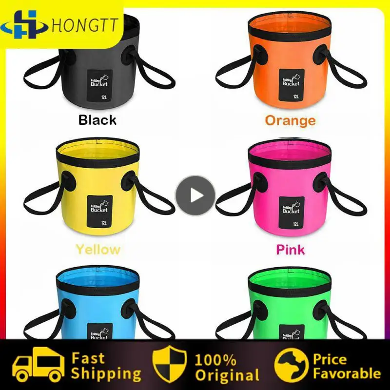 

12L 20L Portable Waterproof Fishing Water Bag Folding Camping Hiking Bucket Water Storage Container Carrier Bags