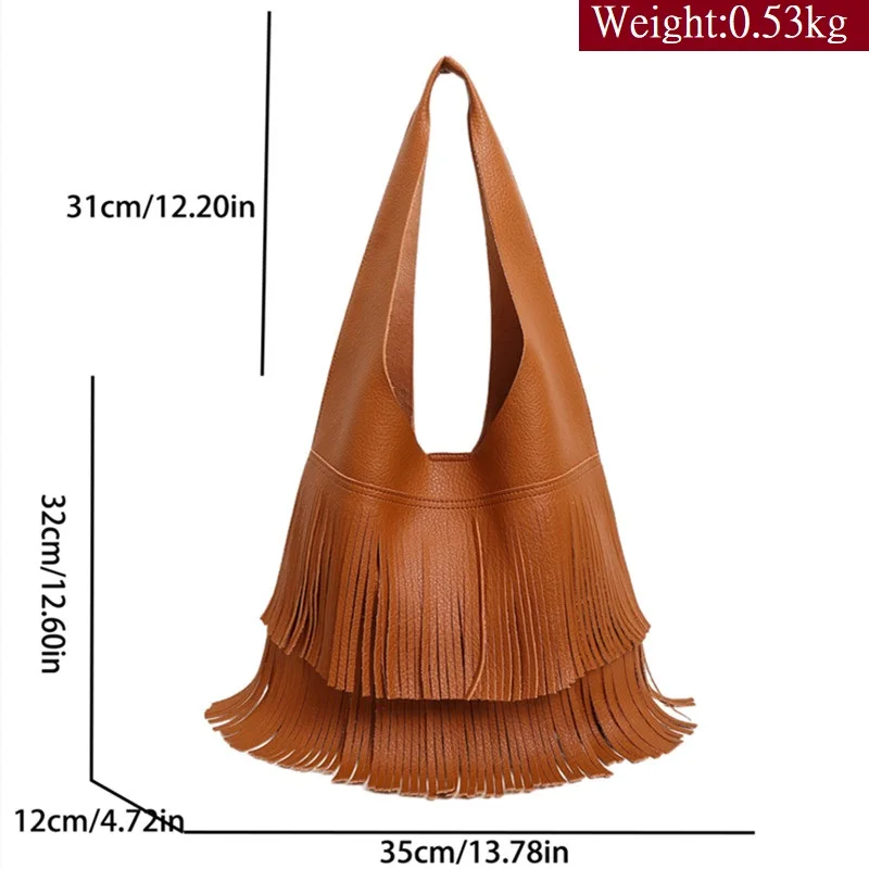 Модная Сумка-мешок с кисточкой женские сумки на плечо для женщин 2024