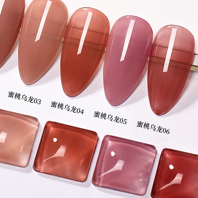 

6 Colors Nail Gel Polish 8ml Soak Off Uv Led Long Lasting Light Creamy Varnish Gel for Manicure DIY Nail Art Polish Gel Supplies