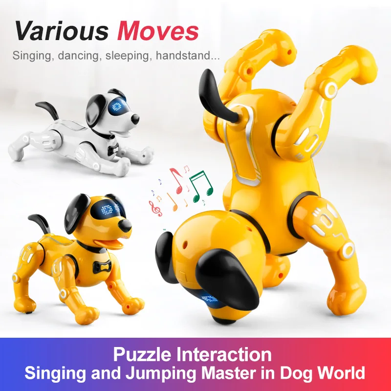 

Интеллектуальная собака-робот с дистанционным управлением Игрушки для раннего развития интерактивная игрушка для родителей и детей демонстрационная имитация собаки